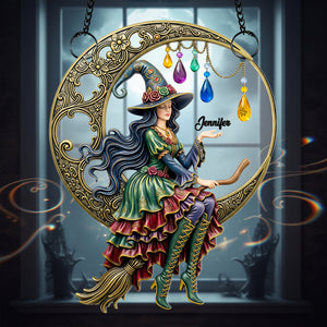 Lady Moonlight Suncatcher Ornament Personalized Gifts For Fantasy Lovers 02NADT110725-Homacus