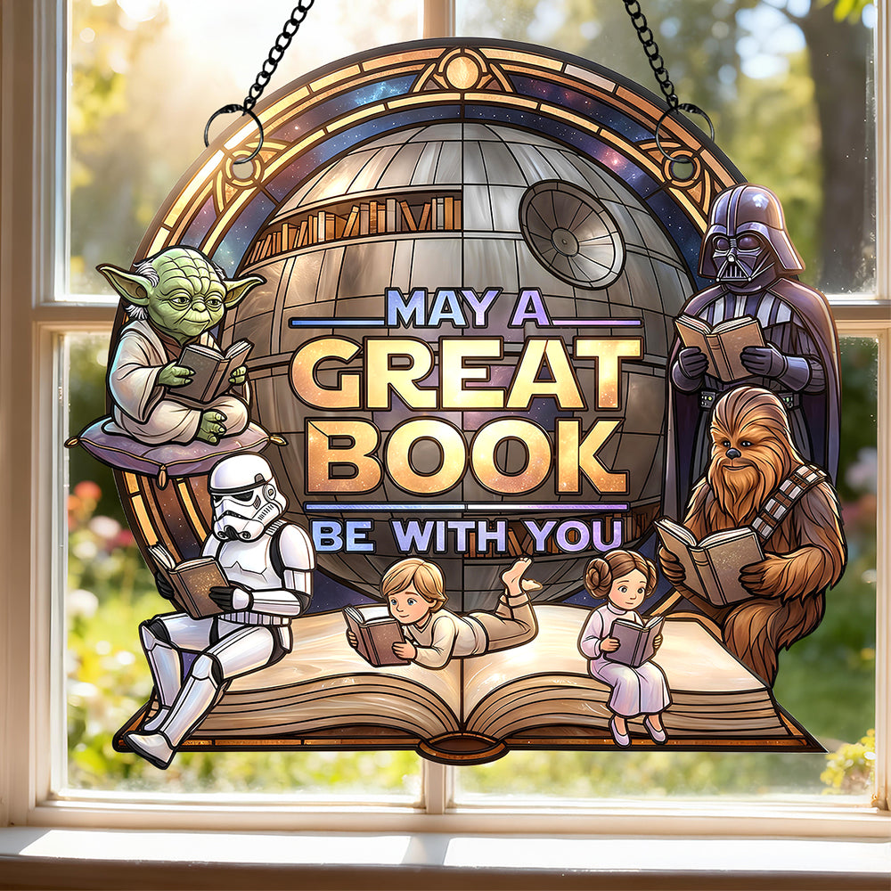 May A Great Book Be With You Suncatcher Ornament - Personalized Gifts 03PADT230226-Homacus