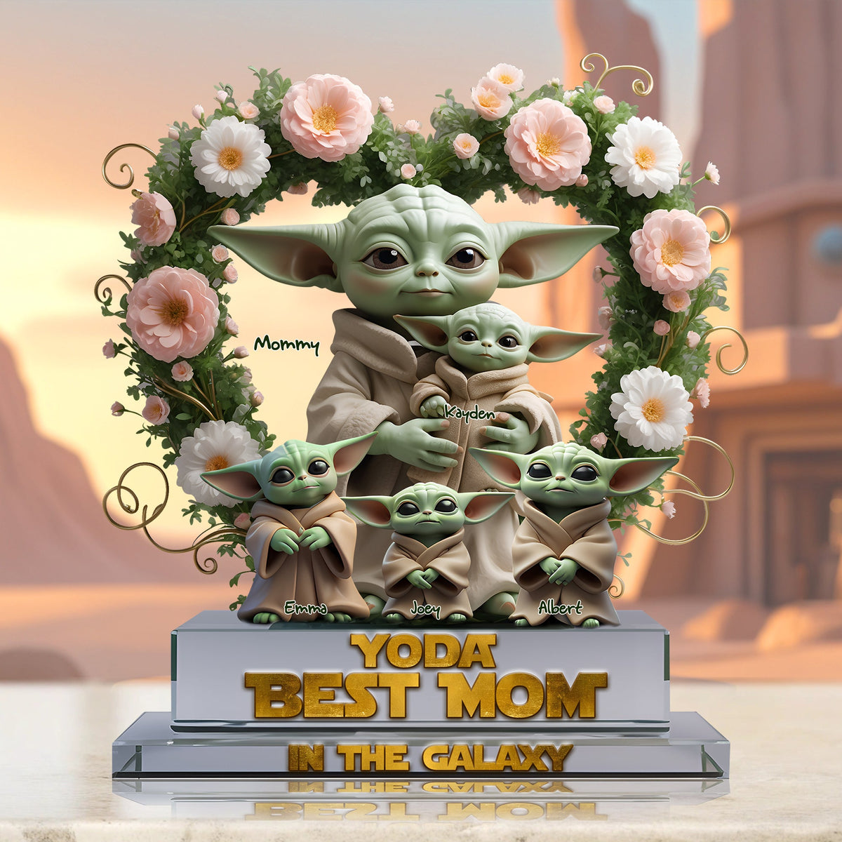 Personalized Gift For Mom Acrylic Plaque - Best Mom In The Galaxy 03XQLU110425-Homacus