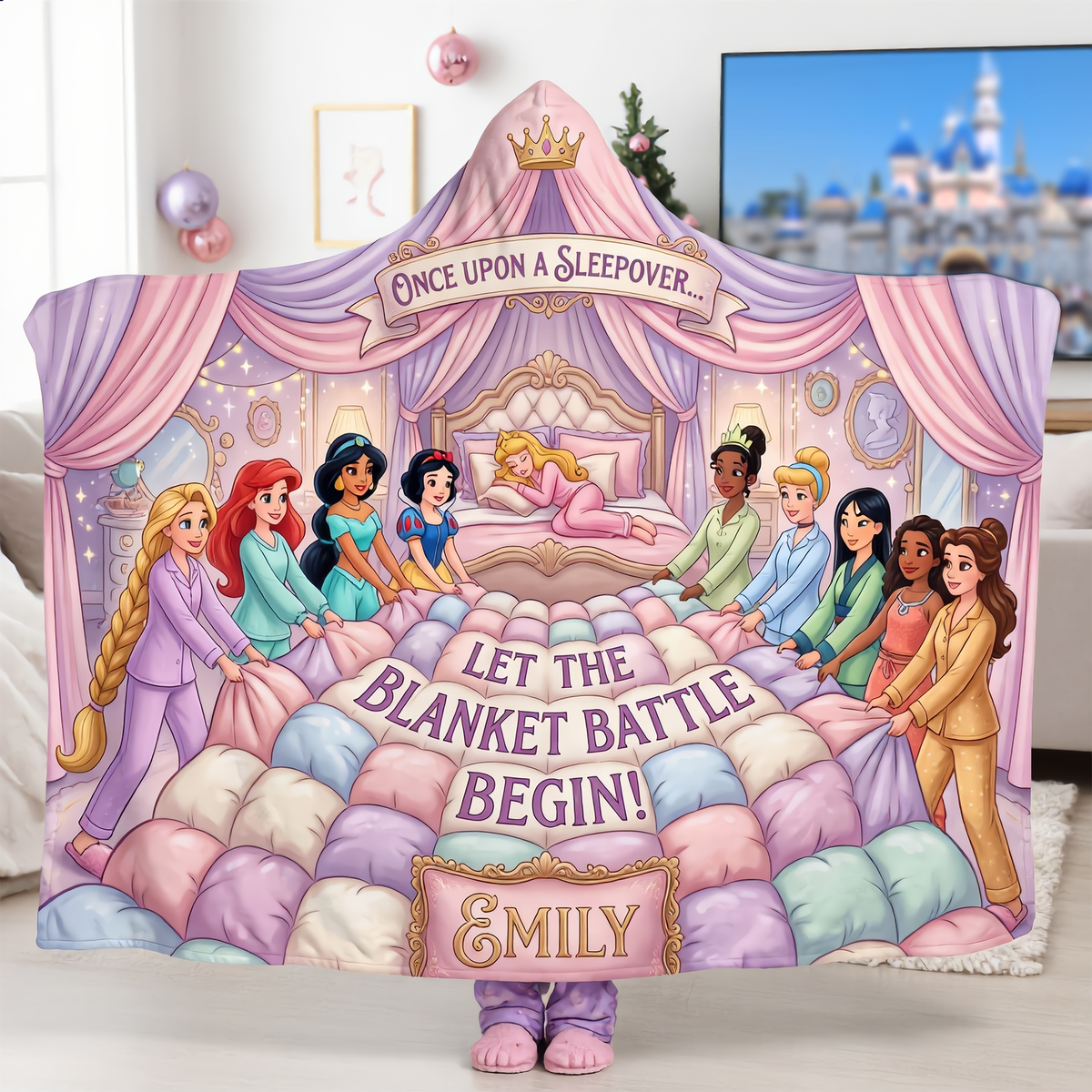 Let The Blanket Battle Begin! Lovely Fairy Tale Princesses Blanket - Personalized Christmas Gifts For Kids 04haqn191026-Homacus