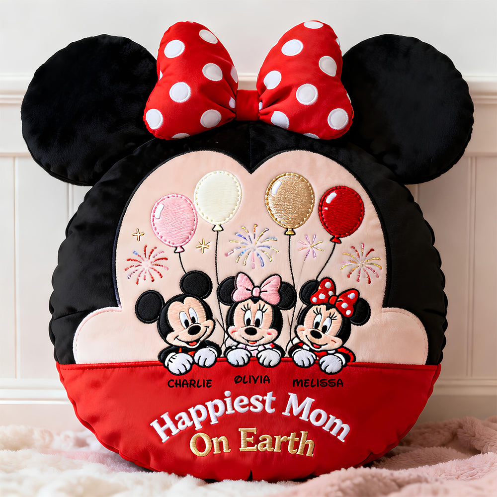 Happiest Mom On Earth Personalized Gifts For Mom Shaped Pillow 01nadt020226-Homacus
