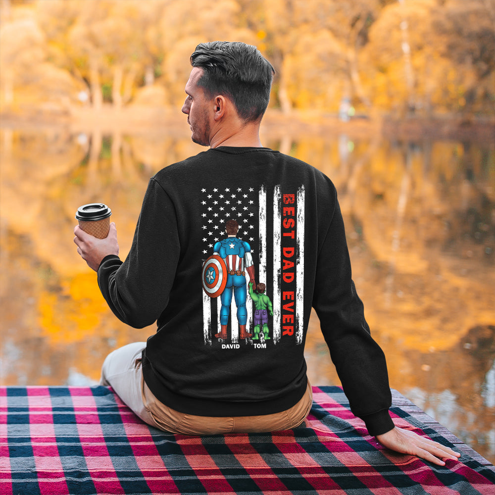 Custom Holiday Shirt For Father – Patriotic Hero Dad Edition 3natn050423-Homacus