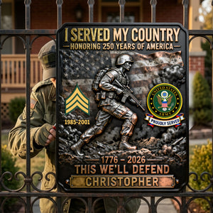 American 250th Anniversary Metal Sign - Personalized Gifts For Veteran 03kilu120326-Homacus