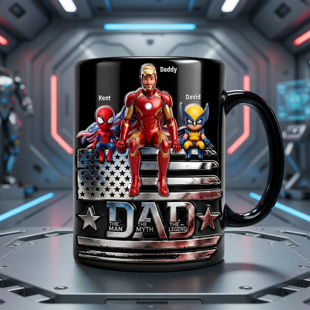 Proud American Dad Magic Mug, Personalized Gifts For Dads 03qhqn120526-Homacus