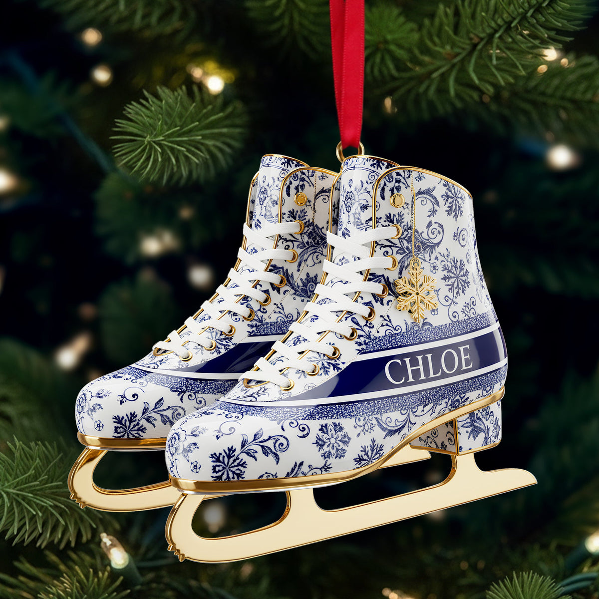 Winter Skating Ornament - Personalized Gifts For Ice Skating Lovers 05PGLU241025-Homacus