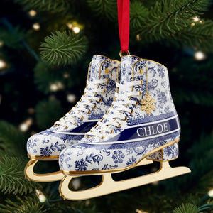 Winter Skating Ornament - Personalized Gifts For Ice Skating Lovers 05PGLU241025-Homacus