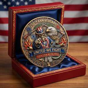 Celebrated America 250th Anniversary Printed Metal Coin - Personalized Gifts 03tyqn240326-Homacus
