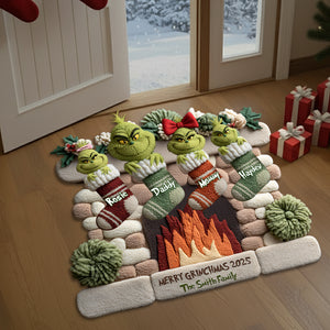 Holiday Stockings Family Door Mat - Personalized Gifts For Family 05TGLU250925-Homacus