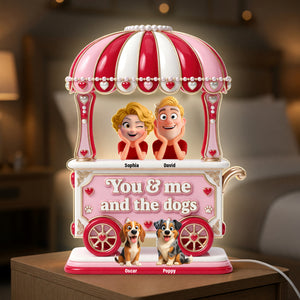 You & Me And The Dogs Light Box Personalized Gifts For Couple 01TOQN230626