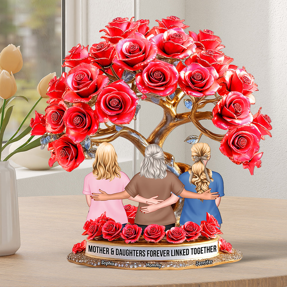 Personalized Gifts For Mom Plaque Mother Daughters Forever Linked Together 06tgqn220425tm-Homacus