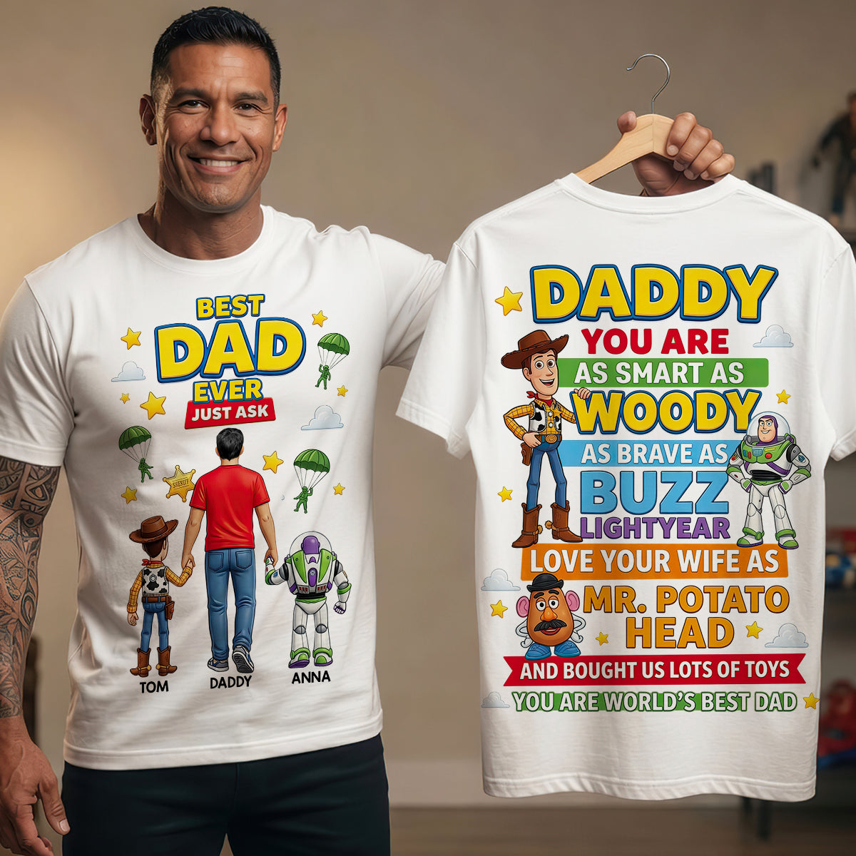 Best Dad Ever Shirt - Personalized Gifts For Dad 03hudt080526-Homacus