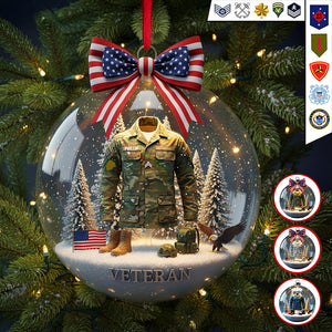 Veteran Ornament - Personalized Gifts For Veteran Christmas Ornament 02TGMG300925-Homacus