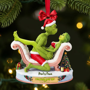 Naughty Green Couple Ornament - Personalized Gifts For Couples 01OHLU101025-Homacus