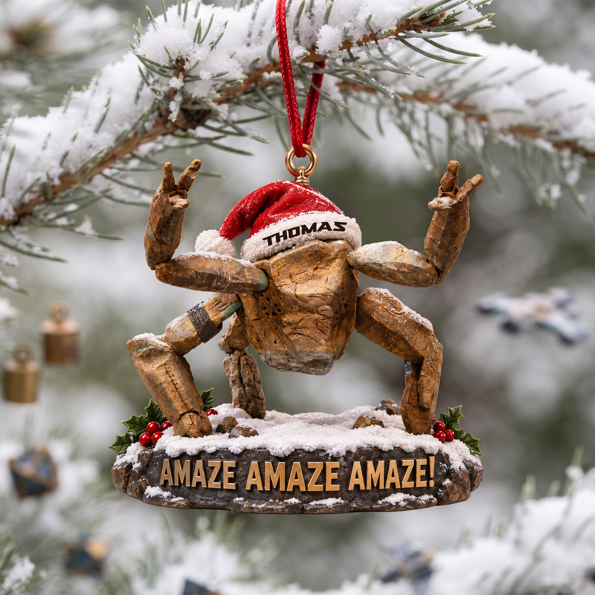 Space Alien Christmas Ornament - Personalized Gifts For Christmas 03nalu260926