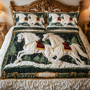 Personalized Christmas Gifts For Couple, Horse Couple Bedding Set Special Line 01tgtn130825-Homacus