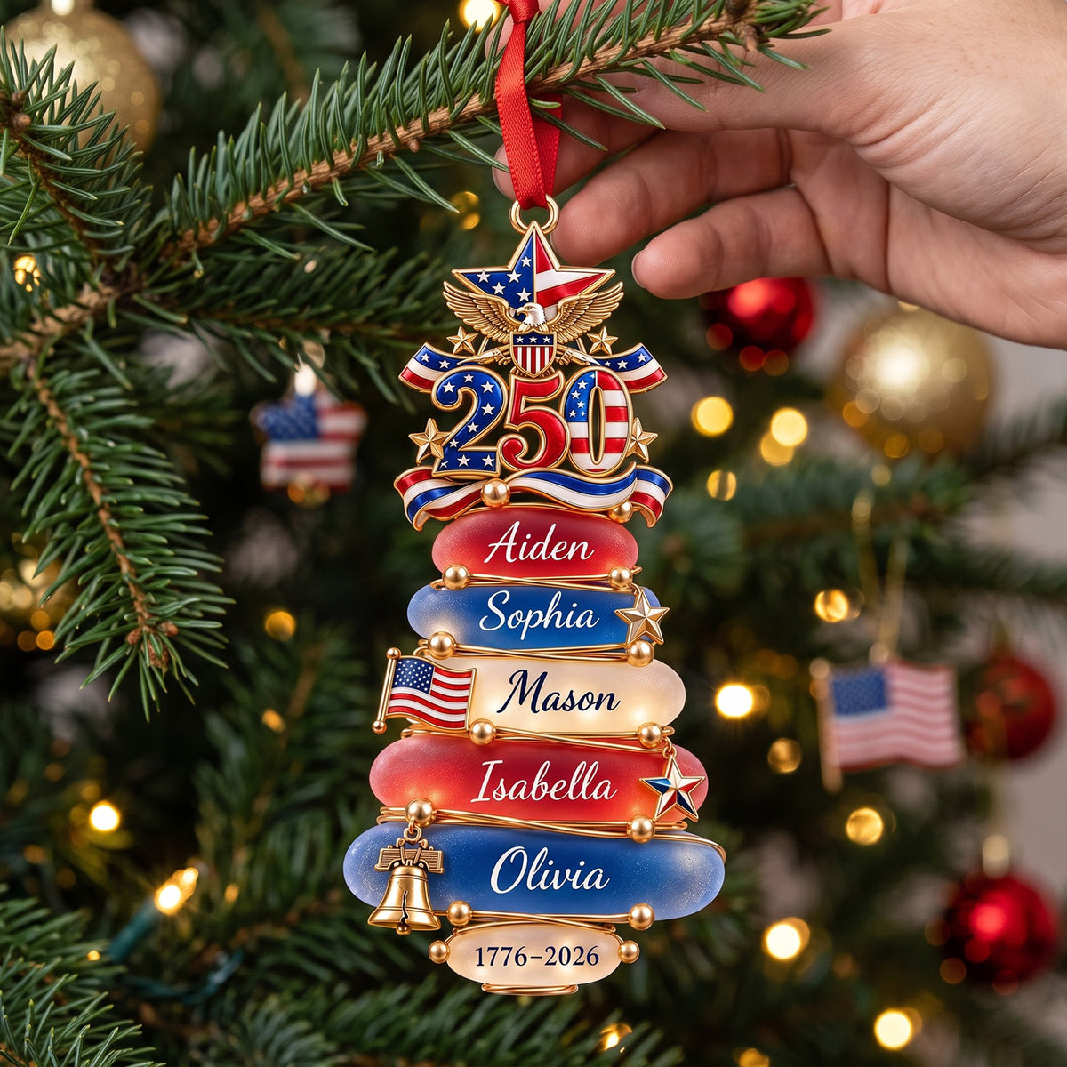 Patriot Family Acrylic Ornament - Personalized Christmas Gifts For Family 03palu101026-Homacus