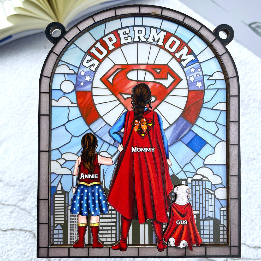 Personalized Gift For Mom Suncatcher, Strong Mom 02QHLU080325PA-Homacus