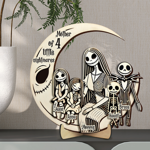 Nightmare Mom Wood Sign - Personalized Gifts For Mother 03TGLU010425-Homacus