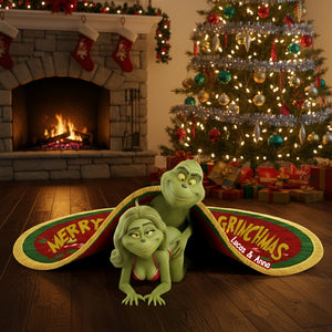 Naughty Green Couples Shaped Doormat - Personalized Gifts For Couples 04OHTN091025-Homacus