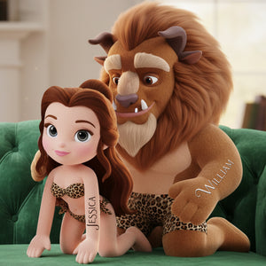 Leopard Style Couple Pillow - Personalized Gifts For Couple 08PGLU281125-Homacus