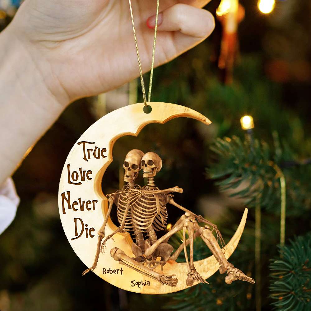 Personalized Gifts For Skull Couple Christmas Ornament 01OHDT191124-Homacus