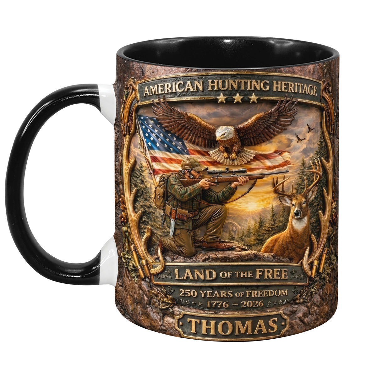 American Hunting Heritage Accent Mug - Personalized Gifts For Hunters 03tyqn060326-Homacus