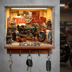 Garage Key Hanger - Personalized Gifts For Bikers 03toqn171225-Homacus