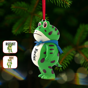 Cute Frog Ornament - Personalized Christmas Gifts 03namg241025-Homacus