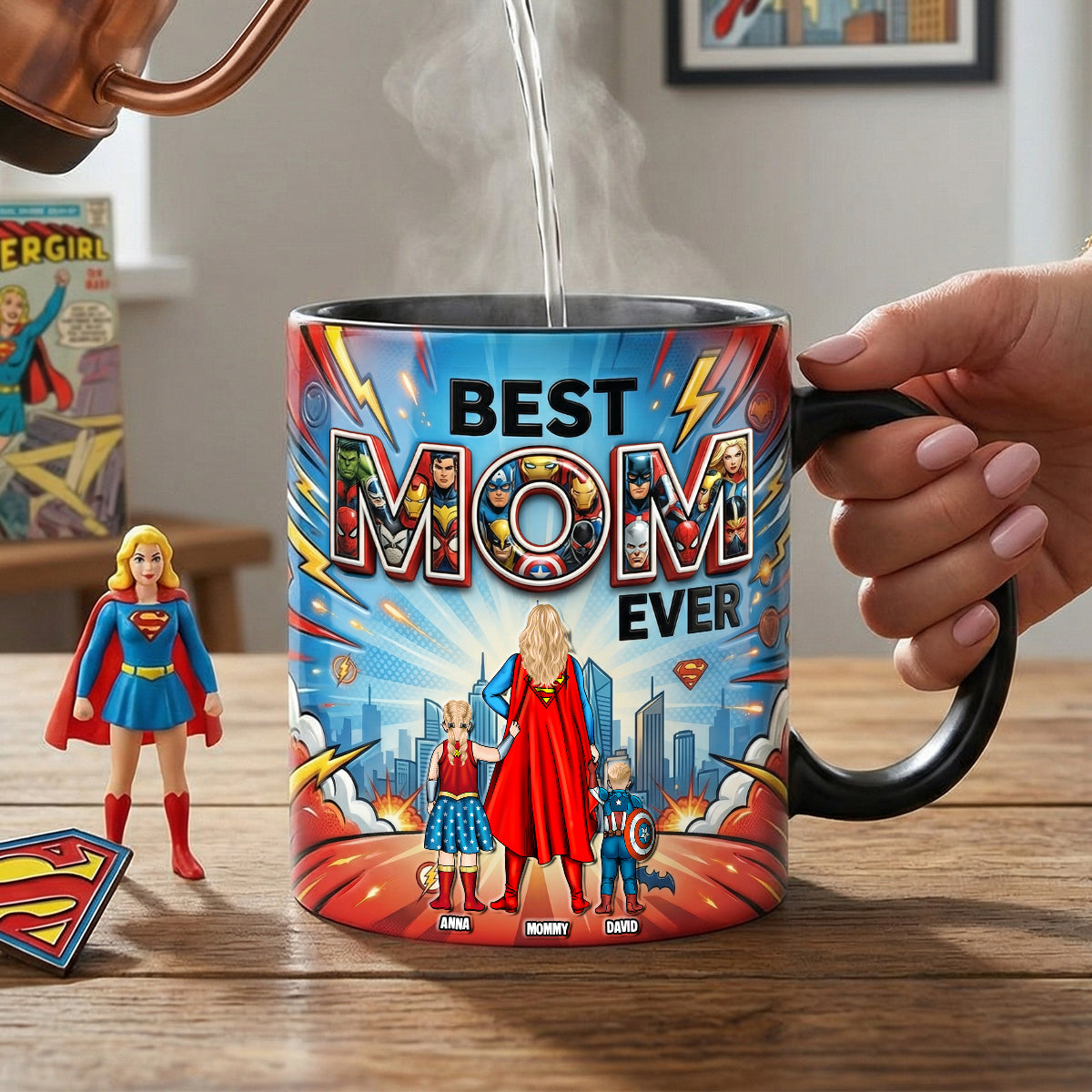 Mom Boss Energy Magic Ceramic Coffee Mug - Personalized Gifts For Mom 04NATN100426-Homacus