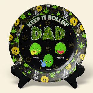 Personalized Gifts For Dad Ceramic Round Plate 022toqn210325-Homacus