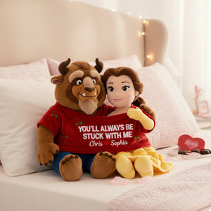 Fairy Tale Couple In Cute Shirt Shaped Pillow, Personalized Gifts For Couple 03QHLU111225-Homacus