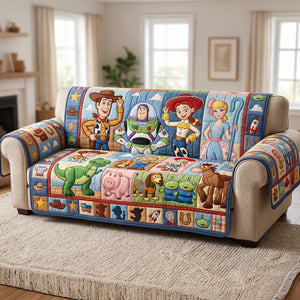 Fun Friends Quilted Sofa Cover Personalized Gifts For Friends 02HUTN230626-Homacus