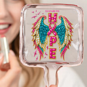 Ribbon Awareness Handheld Mirror - Personalized Gifts 01HUDT081225-Homacus