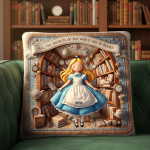 Fantasy Library Square Pillow - Personalized Gifts For Book Lovers 04patn031225-Homacus