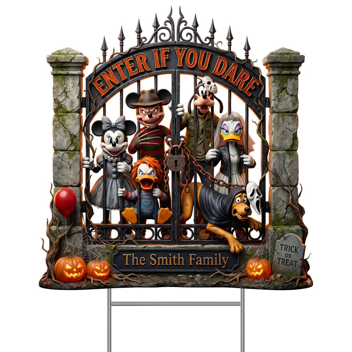 Trick Or Treat Plastic Rectangle Yard Sign - Personalized Gifts For Halloween 03toqn080826