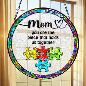 Puzzle Stained Glass - Personalized Gifts For Mom 02ACDT240325-Homacus