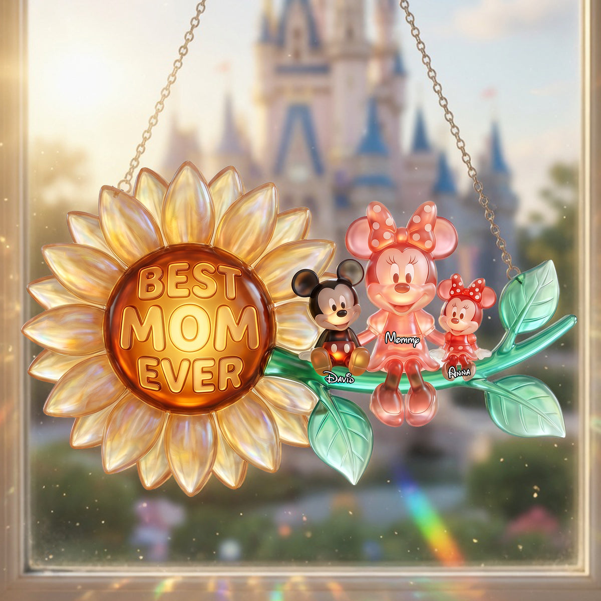 Best Mom Ever Acrylic Suncatcher Ornament - Personalized Gifts For Mom 03nalu230426-Homacus