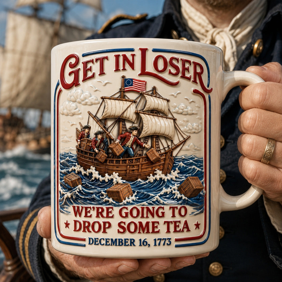 Vintage Tea Ship Coffee Mug - Personalized Gifts For Tea Lovers 03qhlu290526