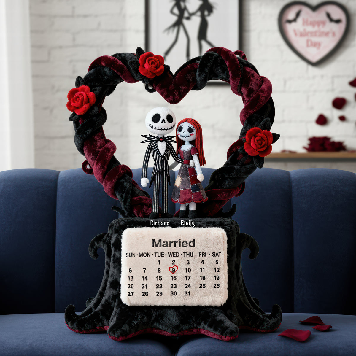 Spooky Couple Pillow - Personalized Gifts For Couple 03toqn131225-Homacus