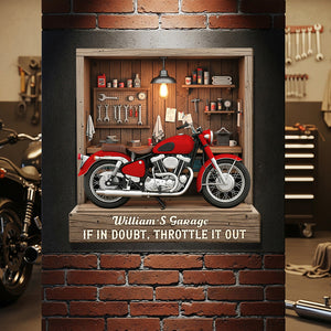 Motorcycle Garage Wood Sign - Personalized Gifts For Biker 04OHTN170625-Homacus