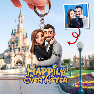 Couple Keychain - Custom Photo Gift For Couple Keychain 03HUTN230126-Homacus