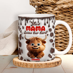 Personalized Gift For Highland Cow Mom Inflated Coffee Mug 04KALU200225-Homacus