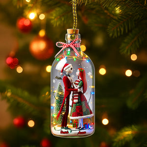 Skeleton Couple Christmas Ornament - Personalized Gifts For Couple 04TOMG130825-Homacus