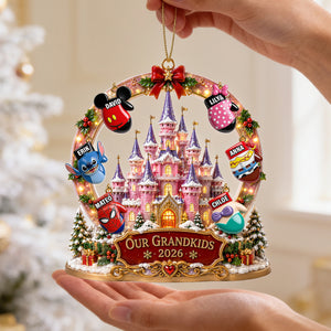 Magical Castle Grandkids Acrylic Ornament - Personalized Christmas Gift For Grandparents 02NADT280826-Homacus