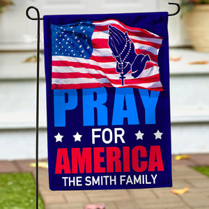 Personalized Gifts For Family Garden Flag Pray For America Flag 04ACDT170724-Homacus