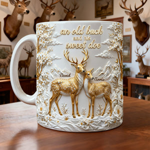 Precious Deer & Doe Couple Coffee Mug, Personalized Gifts For Couple 05qhlu210126-Homacus