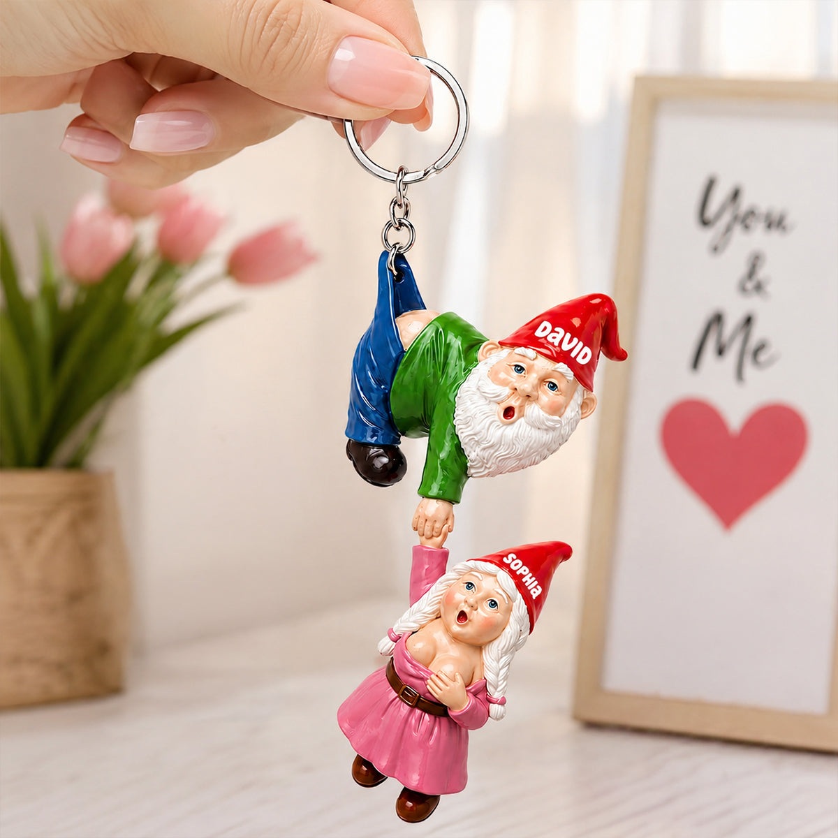 Funny Couple Acrylic Keychain - Personalized Gifts For Couple 05ohdt180726-Homacus