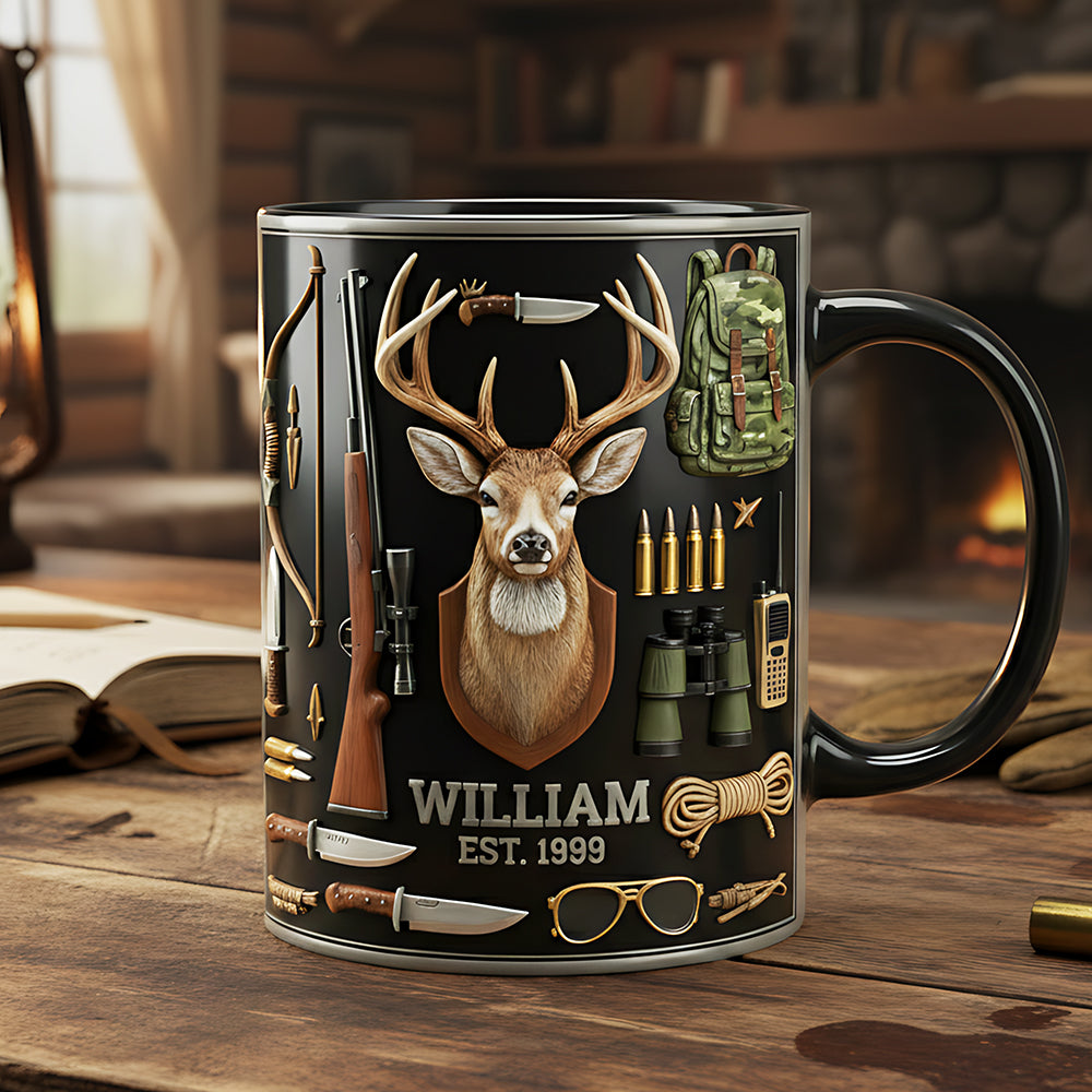 Hunting Black Coffee Mug - Personalized Gifts For Hunting Lovers 01kita171225-Homacus