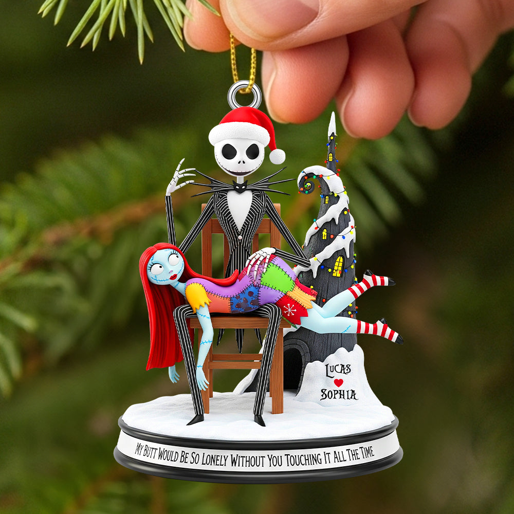 Personalized Gifts For Christmas, The Ghost & The Rag Doll Couple Acrylic Ornament 02natn090925-Homacus