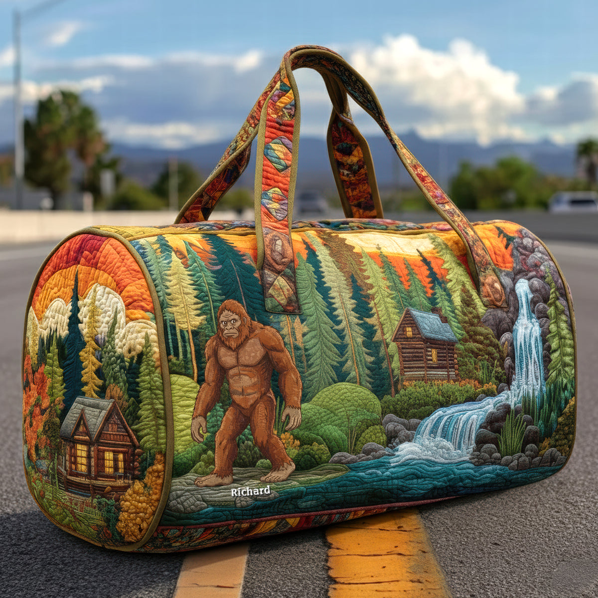 Bigfoot Quilted Duffle Bag - Personalized Gifts For Camping Lovers 06toqn191225-Homacus